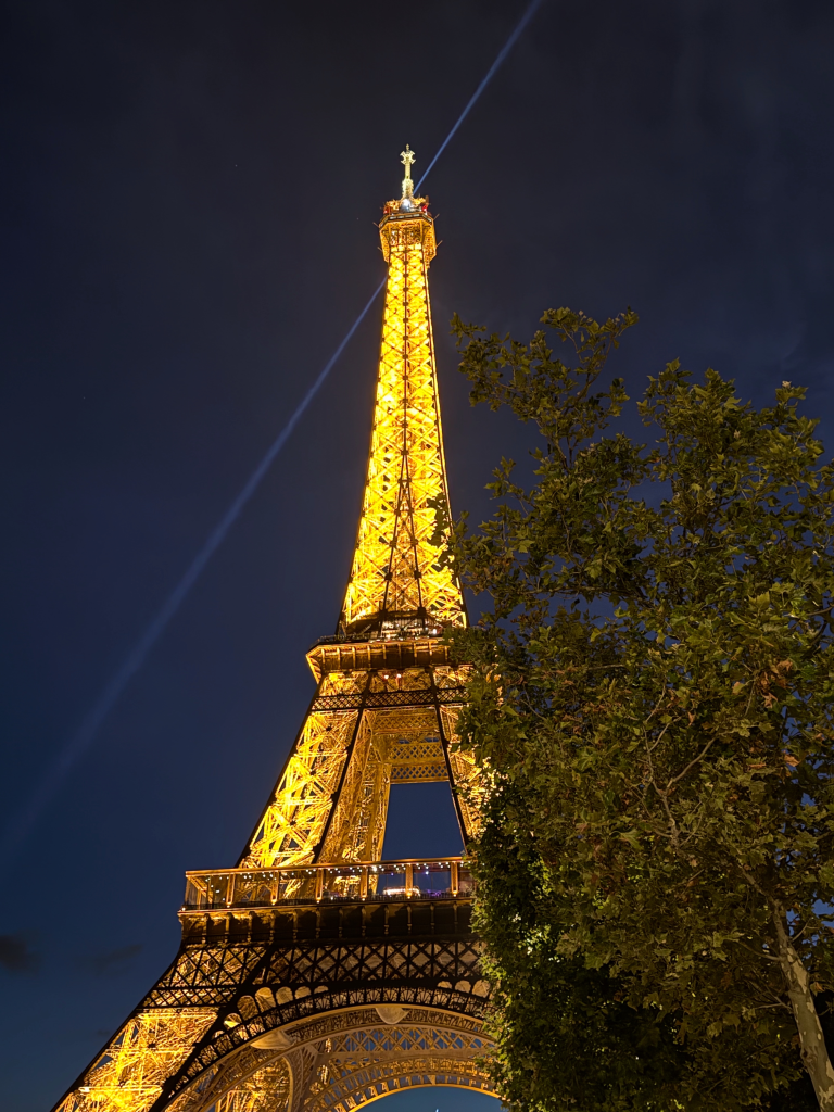 Tour Eiffel. Took this photo when I was taking a walk after dinner on 3rd August 2025.